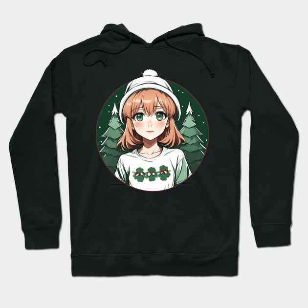 Christmas waifu Hoodie by tempura